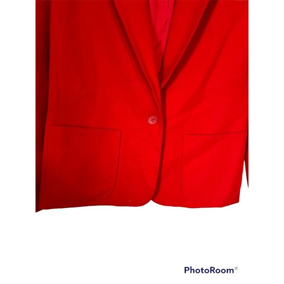 Pendleton Womens Red Wool Blazer Jacket 12 Petite Single Button Front Vintage - Picture 4 of 7